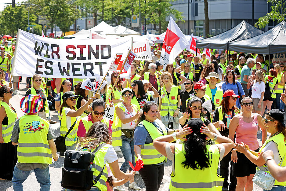 Streik Verdi Kaufland Zentrale Neckarsulm