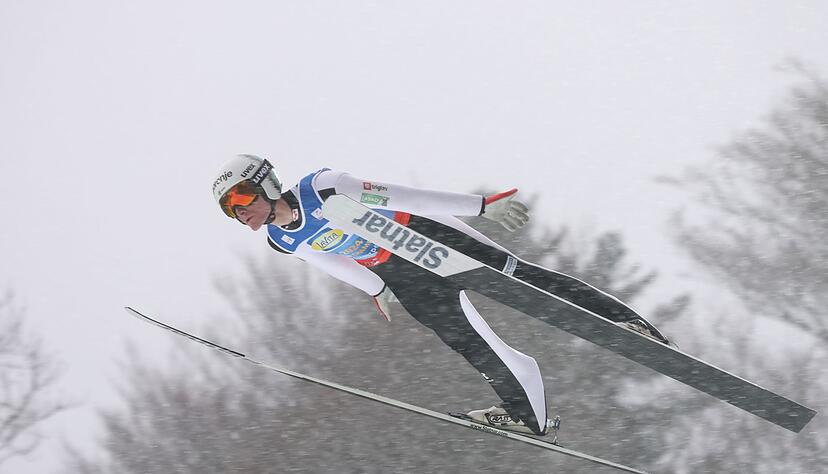 Domen Prevc sorgte mit einem kuriosen Skiverlust für Aufsehen. Domen Prevc sorgte mit einem kuriosen Skiverlust für Aufsehen.
