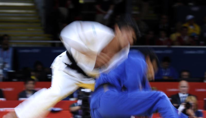 Zwei Judoka in Aktion. Foto: Marius Becker