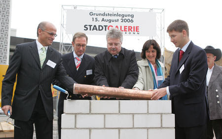 Grundsteinlegung Stadtgalerie Heilbronn, August 2006. Foto: HSt-Archiv.