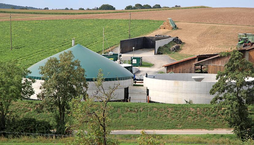 Diese Biogasanlage steht in der Nähe von Eppingen.
