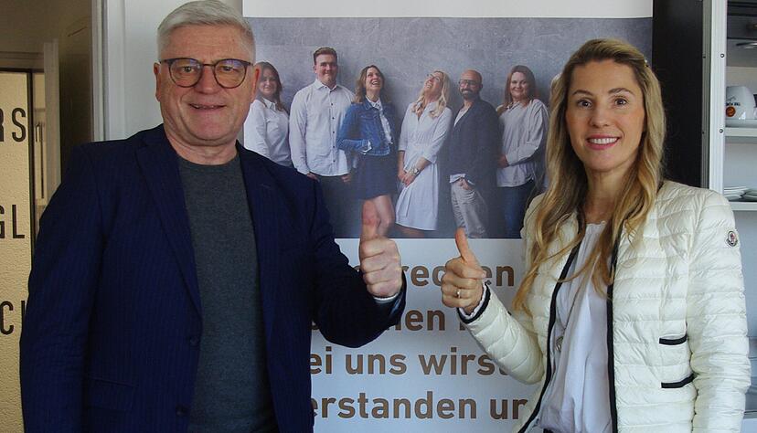 Bernd Rath und Jobhaus-Gesch&auml;ftsf&uuml;hrerin Marija Frank.