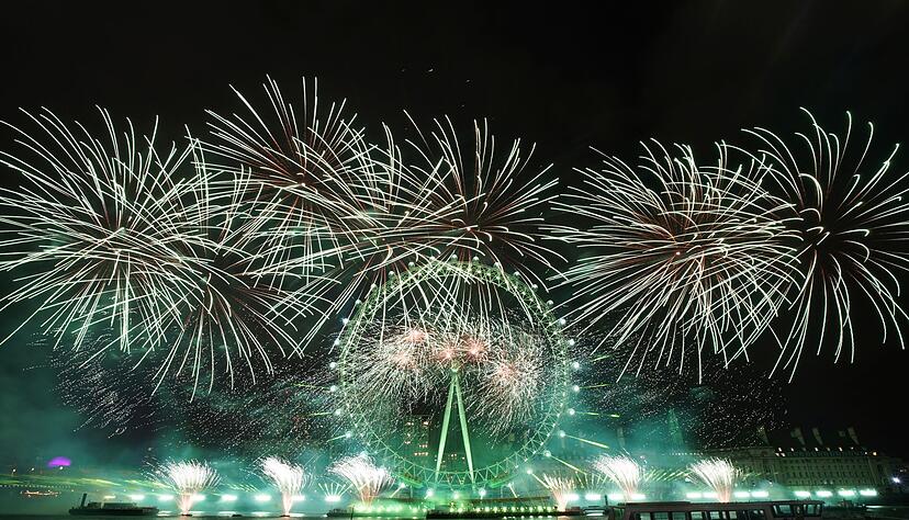 Bekanntes Bild zu Silvester: Das Feuerwerk in London.
