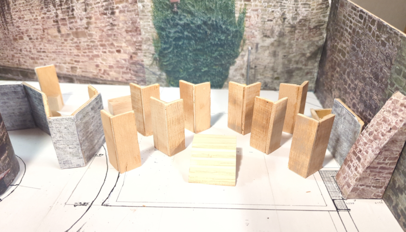 Entwurf: Die von B&uuml;hnenbildner Martin Wilhelm geplante Kulisse f&uuml;r die Auff&uuml;hrung der Burgfestspiele Stettenfels im Jahr 2026.