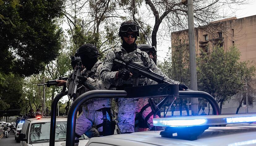 In Teilen von Mexiko-Stadt war eine massive Pr&auml;senz der Sicherheitskr&auml;fte zu beobachten.