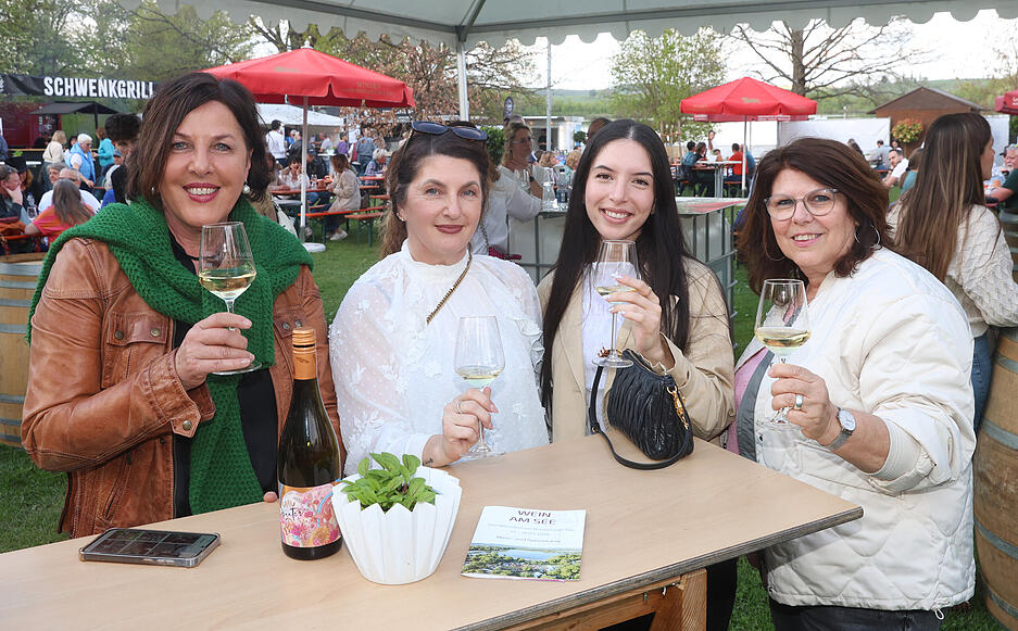 Noch bis Sonntag k&ouml;nnen Besucher die entspannte Stimmung bei "Wein am See" am Breitenauer See bei Obersulm genie&szlig;en.