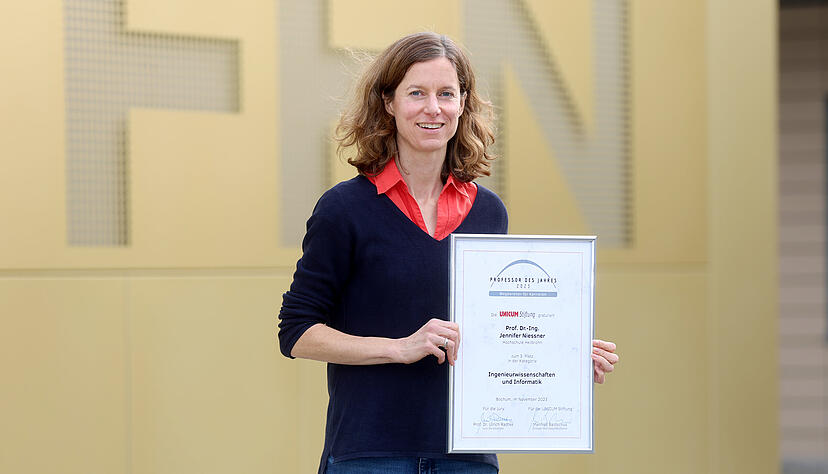 Jennifer Niessner von der Hochschule belegt in Ingenieurwissenschaften und Informatik den dritten Platz.