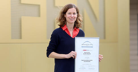 Jennifer Niessner von der Hochschule belegt in Ingenieurwissenschaften und Informatik den dritten Platz.
