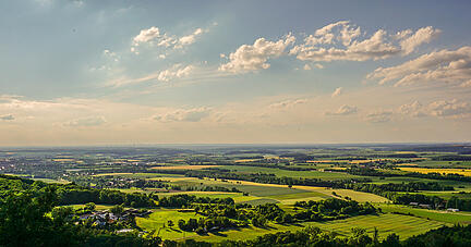 Weiter Blick auf die Hohenloher Ebene