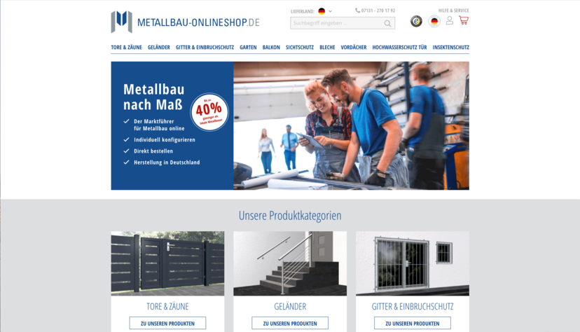 Das Unternehmen Metallbau-Onlineshop wurde 2012 als Startup in der Hochschule Heilbronn gegründet. Foto: Metallbau-Onlineshop