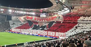 Die Fans des VfB Stuttgart haben vor dem Spiel gegen BSC Young Boys mit einer spektakul&auml;ren Choreo f&uuml;r Aufsehen gesorgt.