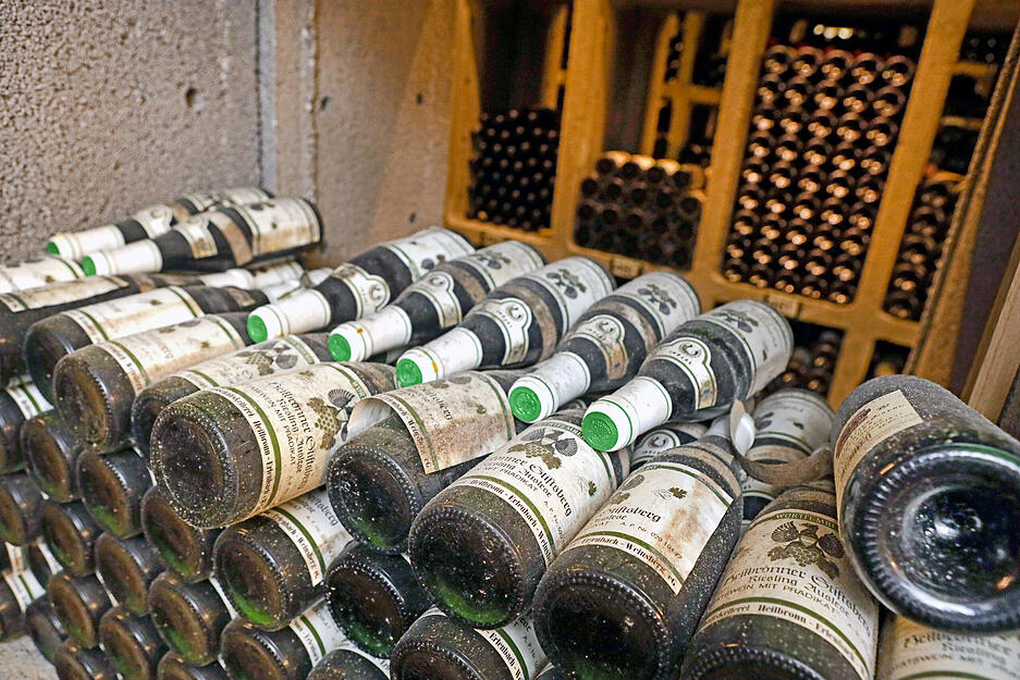 Blick in den Wein-Schatzkeller der WG Heilbronn