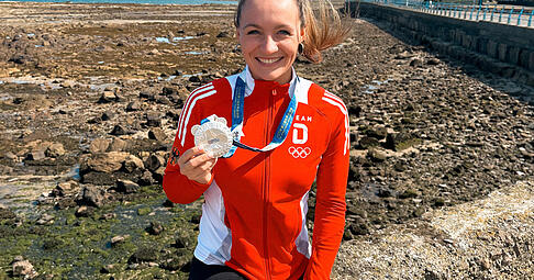 Nach der ersten Enttäuschung konnte Stefanie Megerle aus Öhringen auch mit der Silbermedaille um den Hals lachen.