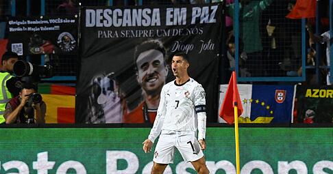 Cristiano Ronaldo widmete sein 139. Tor im Nationaltrikot Diogo Jota