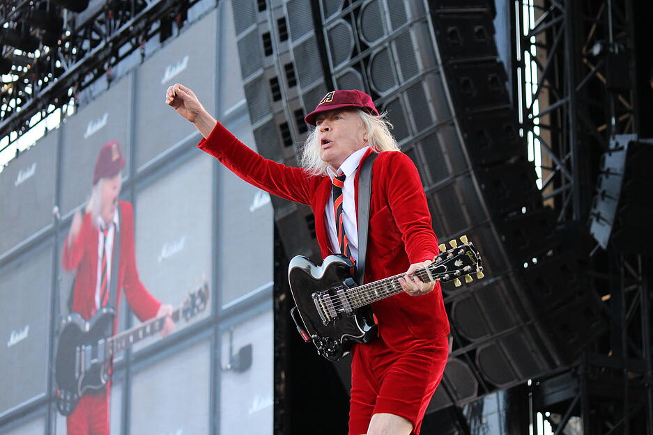 AC/DC spielt im Rahmen ihrer Tour ein Konzert auf dem Cannstatter Wasen in Stuttgart.