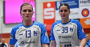 Trotz guten Momenten verlie&szlig;en Alicia Soffel (links) an alter Wirkungsst&auml;tte und Merle Albers die Bensheimer Weststadthalle punktlos.