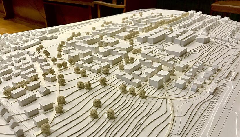 Das Modell für das neue Böckinger Wohngebiet Längelter II. Das Modell für das neue Böckinger Wohngebiet Längelter II.