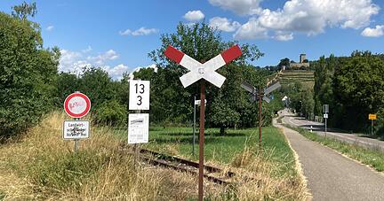 Verbliebens Gleis der ehemaligen Bottwartalbahn in Beilstein. Für eine mögliche Reaktivierung werden verschiedene Trassen geprüft.