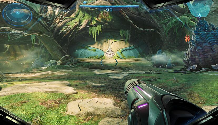 Ist das ein Erinnerungskristall? - Szene aus «Metroid Prime 4: Beyond». Ist das ein Erinnerungskristall? - Szene aus «Metroid Prime 4: Beyond».