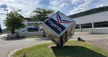 Trigema-W&uuml;rfel geh&ouml;ren zum Stadtbild von Burladingen.