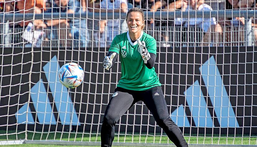 Martina Tufekovic hatte Ende August sichtlich Spaß beim Training mit der deutschen Nationalmannschaft in Frankfurt.