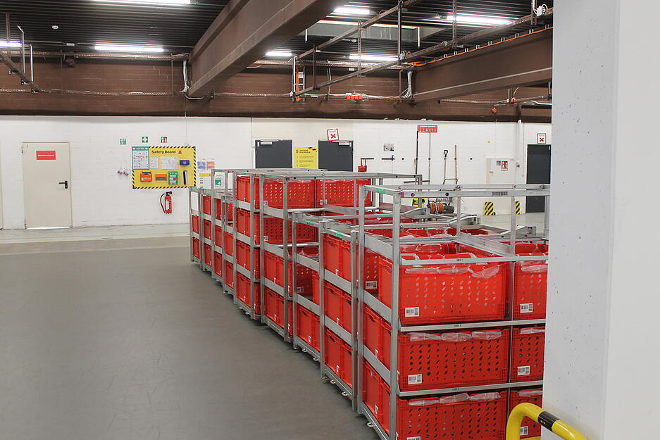 In den Hubs werden Lebensmittel je nach Temperaturbedarf zwischengelagert. In den Hubs werden Lebensmittel je nach Temperaturbedarf zwischengelagert.