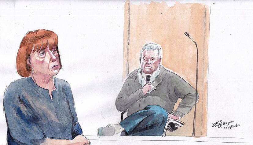 Dominique Pelicot setzte seine Frau jahrelang unter Drogen, um sie zu missbrauchen. (Gerichtsskizze) Dominique Pelicot setzte seine Frau jahrelang unter Drogen, um sie zu missbrauchen. (Gerichtsskizze)