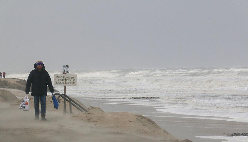 Das Sturmtief «Ylenia» zog auch über die Insel Wangerooge.