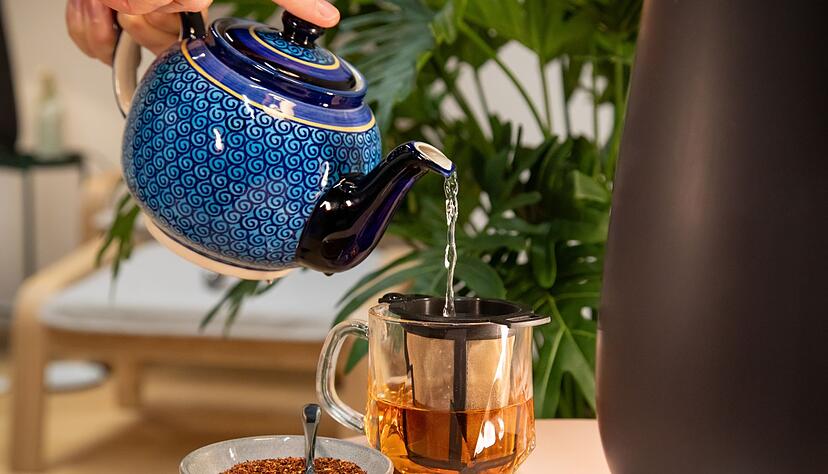 Der Tee mit besonderem Aroma: Rooibos schmeckt s&uuml;&szlig;lich wie Schwarztee, ist aber koffeinfrei.