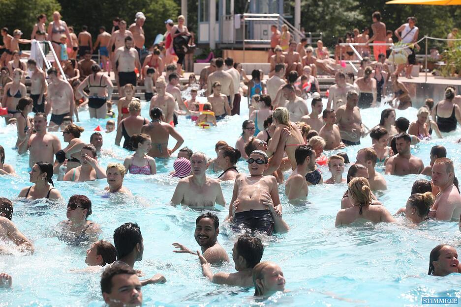 Freibad Bad Friedrichshall-Jagstfeld, Hitze 2015