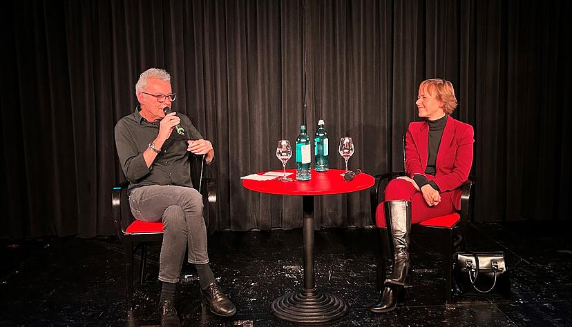 Katja Horneffer mit Moderator Wolfgang Heim.