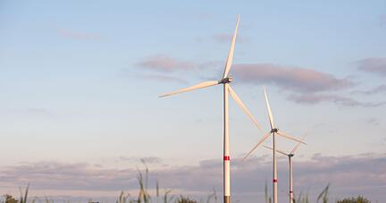 Windkraftanlagen produzieren nicht nur grüne, sondern auch günstige Energie. Windkraftanlagen produzieren nicht nur grüne, sondern auch günstige Energie.