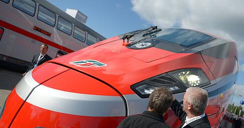 2014 war ein Frecciarossa 1000 in Berlin zu Gast - f&uuml;r eine Messe. (Archivbild)