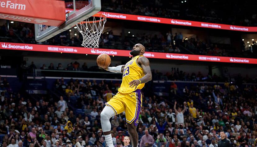 LeBron James hatte spektakul&auml;re Szenen beim Sieg in New Orleans.