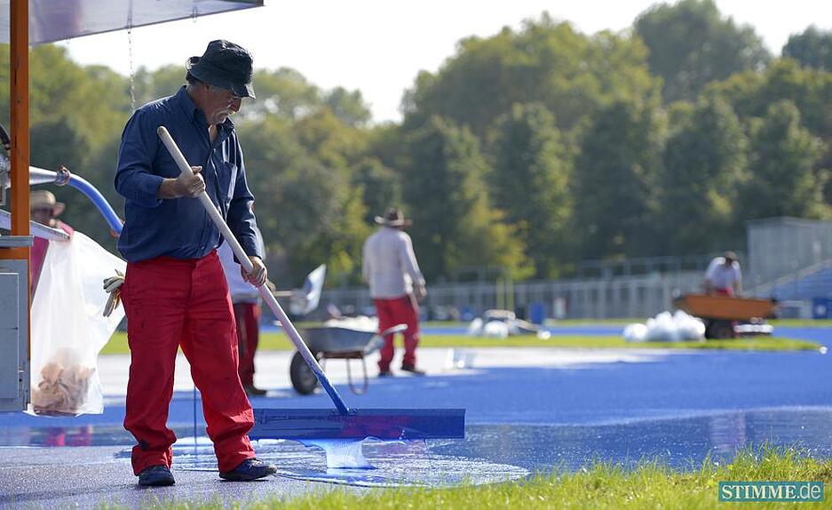 Neue Tartanbahn Frankenstadion | 2.10.