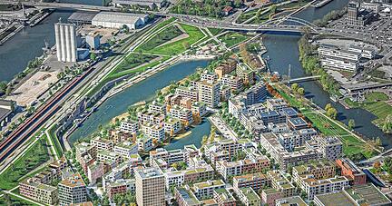 Für welche Bevölkerungsgruppen wird im Neckarbogen künftig gebaut? Die Sozialverbände fordern eine Korrektur der Förderquote.
Visualisierung: Gehrcken