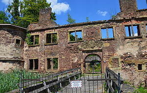Das Wasserschloss verfügte einst über eine hölzerne Zugbrücke. Im 18. oder 19. Jahrhundert wurde diese durch eine steinerne Variante ersetzt.