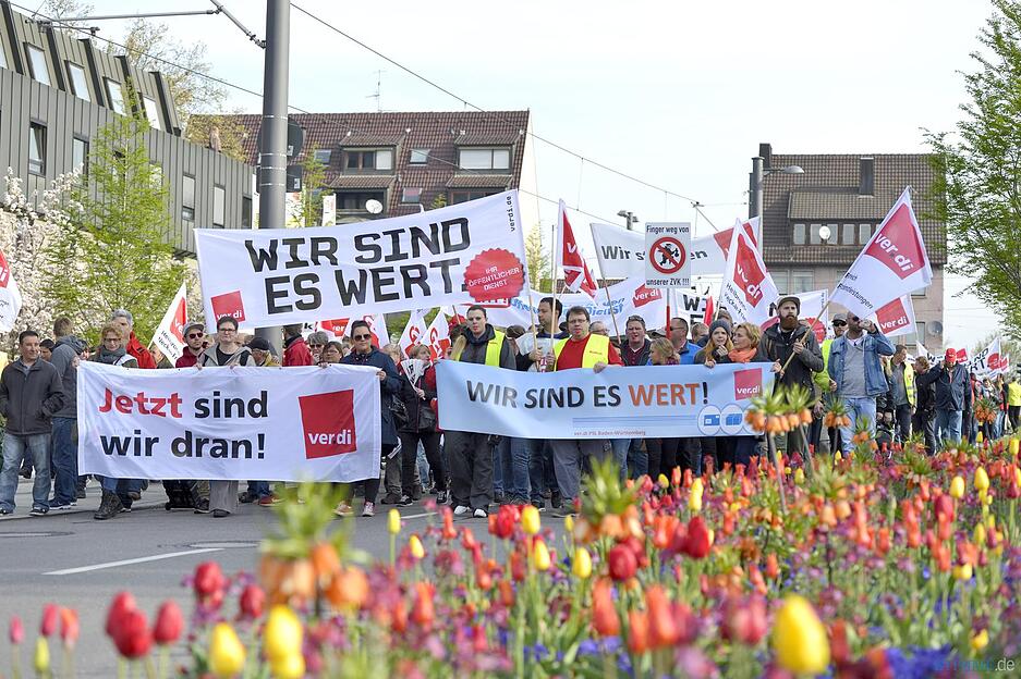 Verdi-Warnstreik in Heilbronn Verdi-Warnstreik in Heilbronn