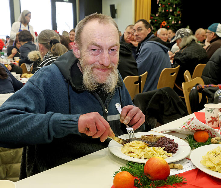 Die Weihnachtsfeier der Wohnungsnotfallhilfe der Aufbaugilde ist für viele eine wichtige Anlaufstelle.