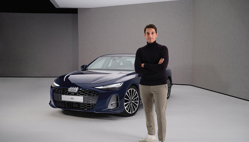 Der scheidende Audi-Technikvorstand Geoffrey Bouquot an der A6 Limousine aus Neckarsulm. Nun verl&auml;sst der Franzose die Marke mit den vier Ringen.