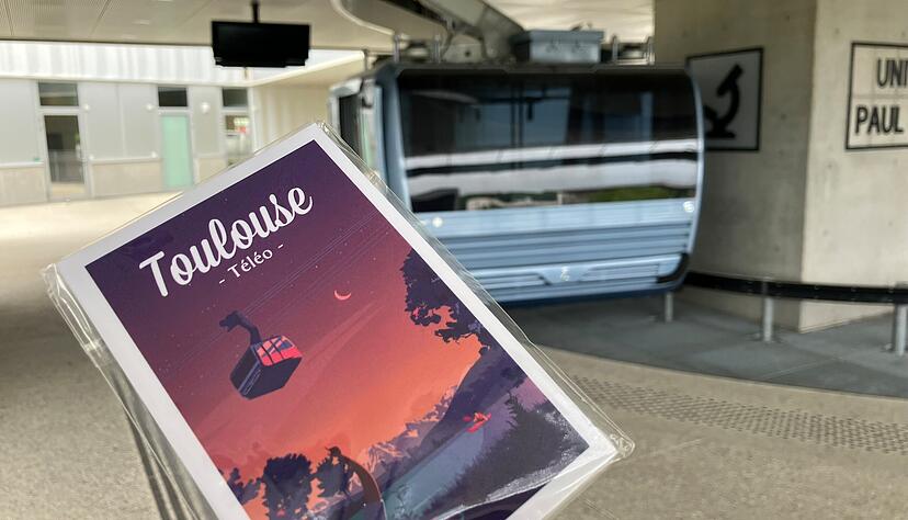 In Toulouse haben sie ihre Seilbahn ins Herz geschlossen: Automaten verkaufen Fanartikel wie diesen Notizblock.