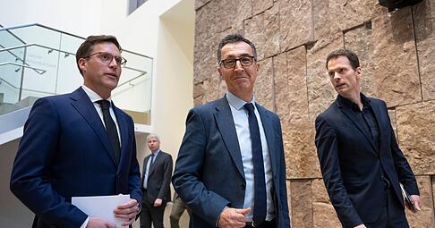 Wollen &uuml;ber eine gemeinsame Regierungskoalition verhandeln: CDU-Landeschef Manuel Hagel und Gr&uuml;nen-Frontmann Cem &Ouml;zdemir. (Archivbild)