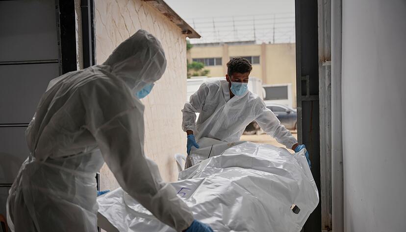 Aus Israel übermittelte Leichen von Palästinensern im Süden des Gazastreifens. (Archivbild) Aus Israel übermittelte Leichen von Palästinensern im Süden des Gazastreifens. (Archivbild)