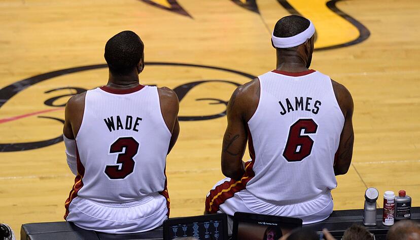 Wade und James gewannen mit Miami gemeinsam zwei Titel.