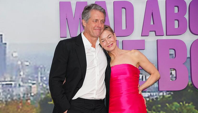 Eingespieltes Team: Hugh Grant und Renée Zellweger - hier bei der Premiere des Films «Bridget Jones: Mad About the Boy» (deutscher Titel: «Bridget Jones - Verrückt nach ihm») im Januar 2025 in London. (Archivbild)
