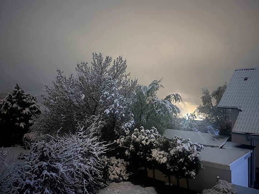 Schnee in Roigheim.
