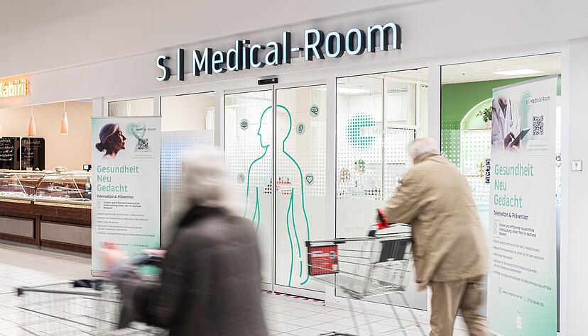 So sehen die Telemedizinpraxen aus, die Kaufland und Sana im Prepaid-Bereich anbieten. In Mosbach läuft ein Pilotprojekt.