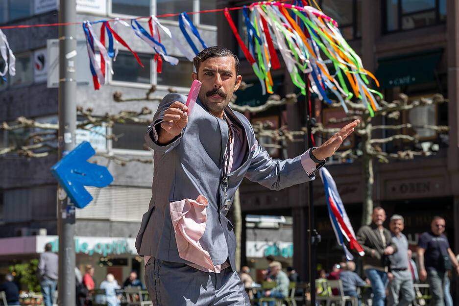 fand am Samstag in Heilbronn parallel das Stra&szlig;enkunstfestival statt.