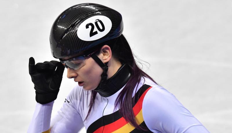 Shorttrackerin Bianca Walter ist im Viertelfinale ausgeschieden. Foto: Peter Kneffel Shorttrackerin Bianca Walter ist im Viertelfinale ausgeschieden. Foto: Peter Kneffel
