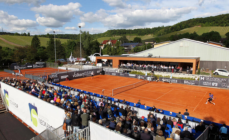 2014: Tennis-Idylle im Osten Heilbronns. Auf der Anlage des TC Heilbronn am Trappensee geht es während des 1. Neckar-Cups neun Tage lang hoch her.
